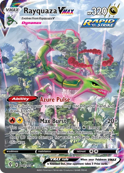 Rayquaza VMAX alternate art card